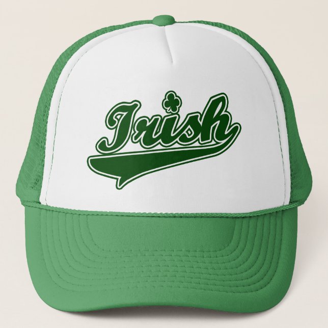 Gorra De Camionero Trébol irlandés verde (Anverso)