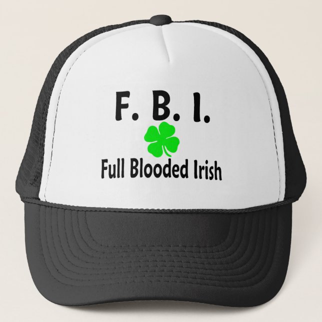 Gorra De Camionero Trébol lleno del irlandés del FBI Blooded (Anverso)