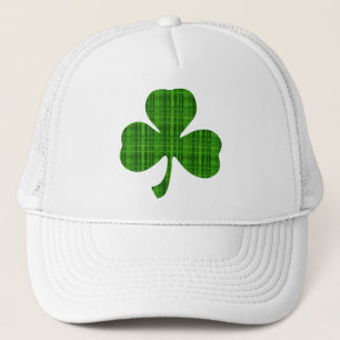 Gorra De Camionero Trébol verde de la tela escocesa
