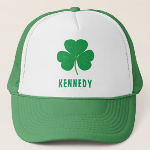 Gorra De Camionero Trébol Verde Shamrock Irlanda Nombre Personalizado