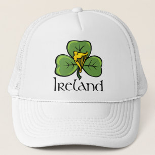 Gorra De Camionero Trébol y arpa de Irlanda