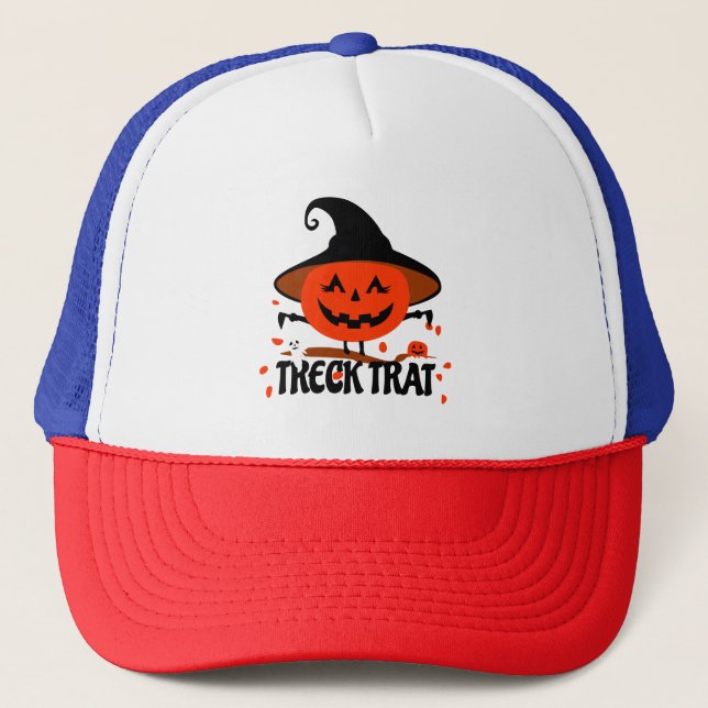 Gorra De Camionero Treck Trat Pumpkin Sonriente (Anverso)