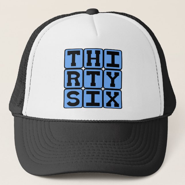 Gorra De Camionero Treinta y Seis, Número 36 (Anverso)