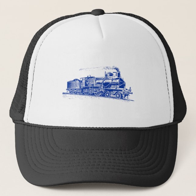 Gorra De Camionero Tren 03 - Azul marino (Anverso)