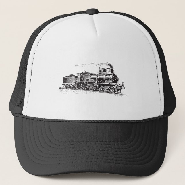 Gorra De Camionero Tren 03 - Negro (Anverso)