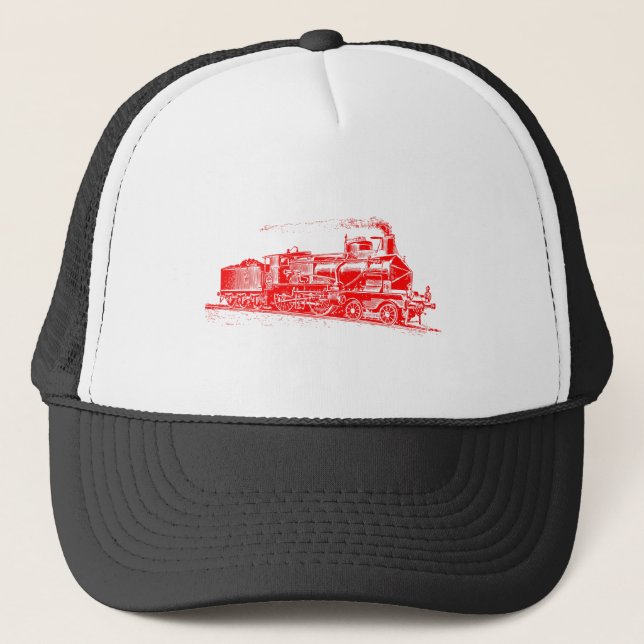 Gorra De Camionero Tren 03 - Rojo (Anverso)