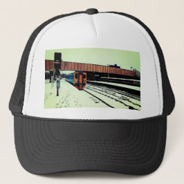 Gorra De Camionero Tren amarillo y turquesa