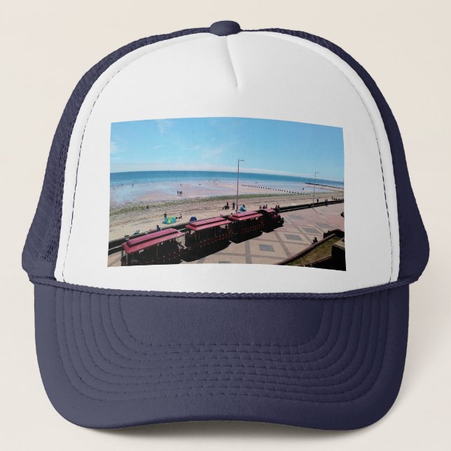 Gorra De Camionero Tren choo , en la playa de Bridlington (Anverso)