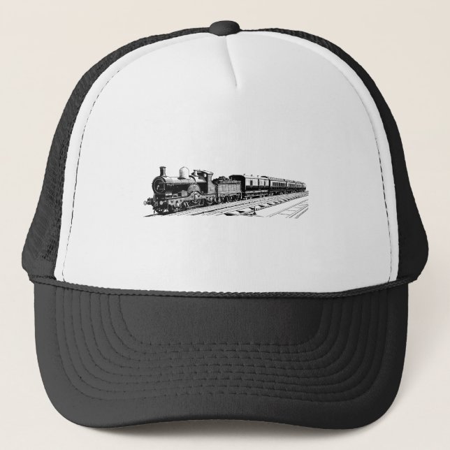 Gorra De Camionero Tren de cosecha - Negro (Anverso)