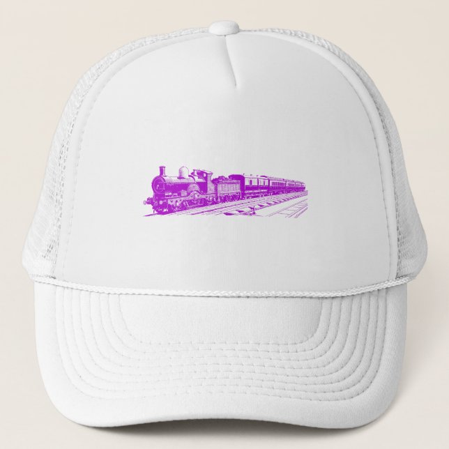 Gorra De Camionero Tren de cosecha - Púrpura (Anverso)