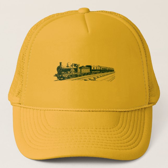 Gorra De Camionero Tren de cosecha - Verde oscuro (Anverso)