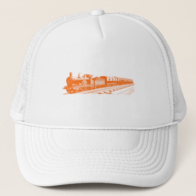 Gorra De Camionero Tren de época - Naranja (Anverso)