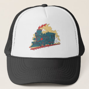 Gorra De Camionero Tren de Vapor Retro - Amante del Transporte Antigu