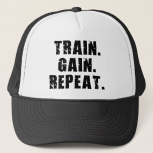 Gorra De Camionero TREN, GANANCIA, REPETICIÓN - Motivación de entrena