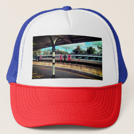 Gorra De Camionero Tren rojo y plateado