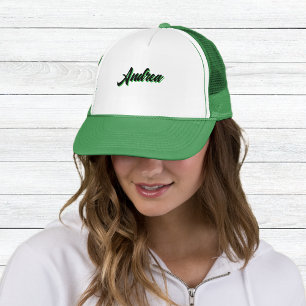 Gorra De Camionero Trendy Green Cap with Name – Unisex Stylish 