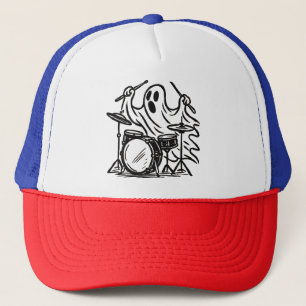 Gorra De Camionero Trendy Halloween Spooky fantasma toca tambores