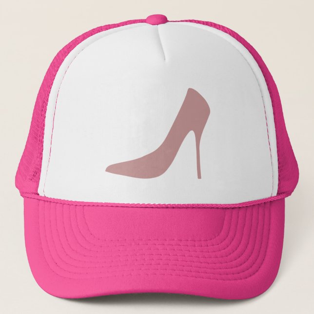 Gorra De Camionero TRENDY PINK HIGH HEELS Trucker Hat (Anverso)
