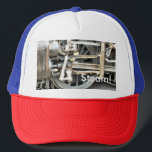 GORRA DE CAMIONERO TRENES DE VAPOR<br><div class="desc">Diseño fotográfico de la rueda desde un tren de vapor.</div>