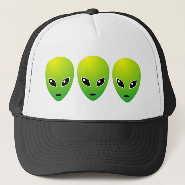 Gorra De Camionero Tres Alienados Verdes (Anverso)