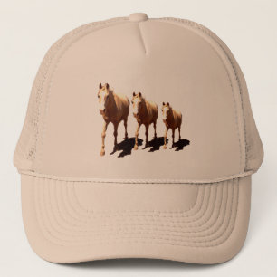 Gorra De Camionero Tres caballos palominos,