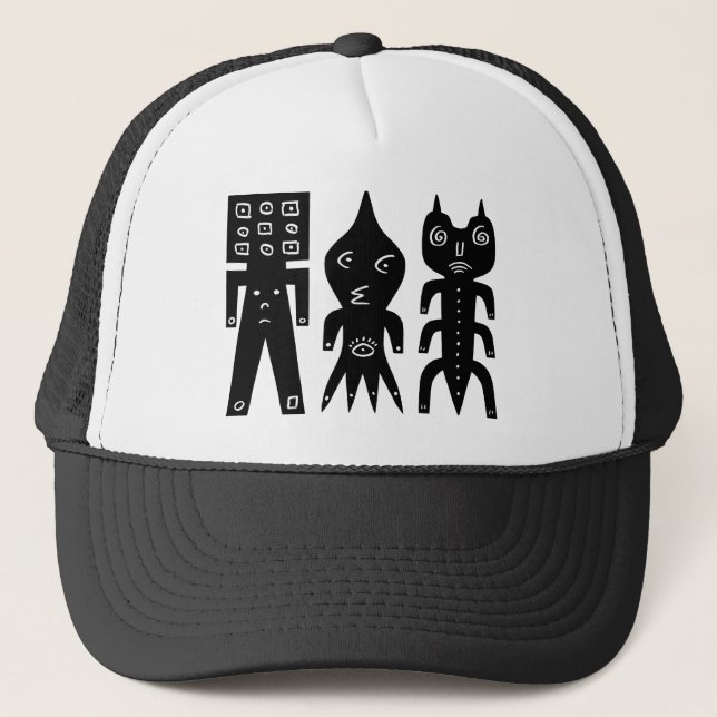 Gorra De Camionero Tres monstruos (Anverso)