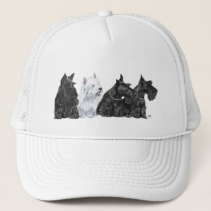 Gorra De Camionero Tres Scotties y un Westie