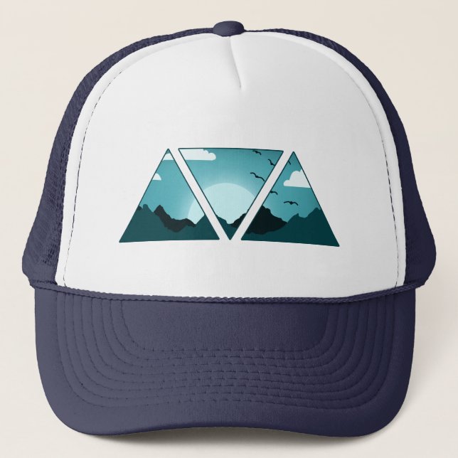 Gorra De Camionero Triángulos de montaña (Anverso)