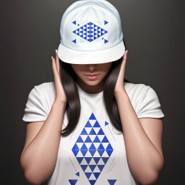 Gorra De Camionero Triángulos geométricos azules