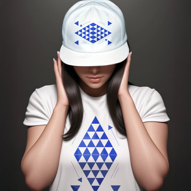 Gorra De Camionero Triángulos geométricos azules (Subido por el creador)