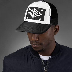 Gorra De Camionero Triángulos geométricos blancos