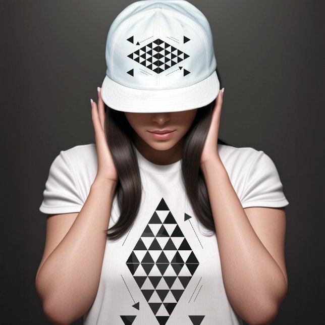 Gorra De Camionero Triángulos geométricos negros (Subido por el creador)