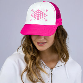 Gorra De Camionero Triángulos geométricos rosados