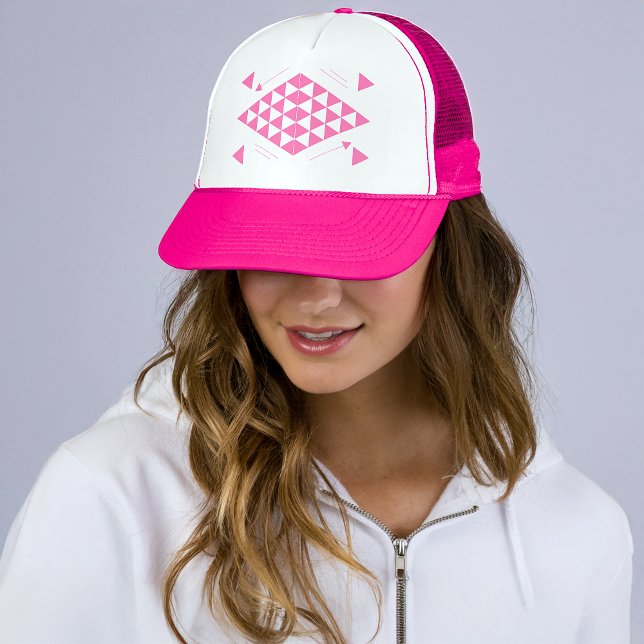 Gorra De Camionero Triángulos geométricos rosados (Subido por el creador)