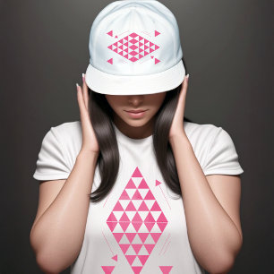 Gorra De Camionero Triángulos geométricos rosados