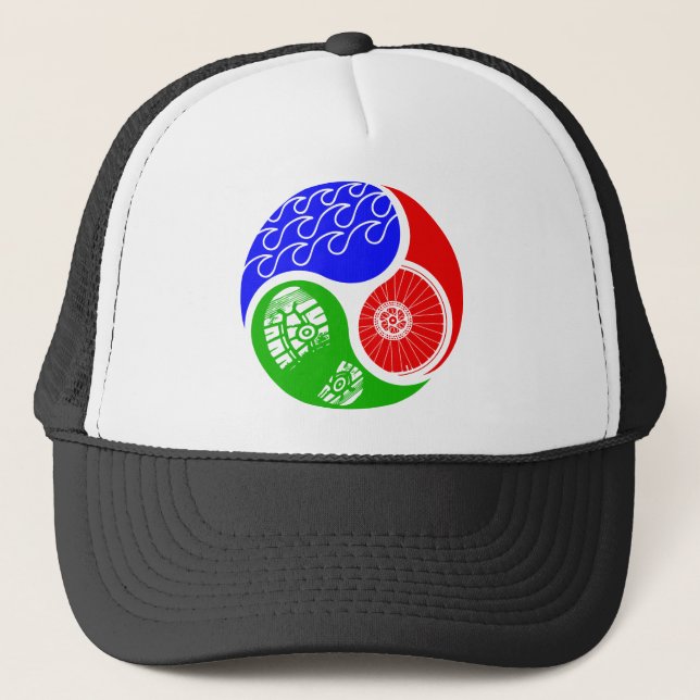 Gorra De Camionero Triathlon TRI Yin Yang (Anverso)