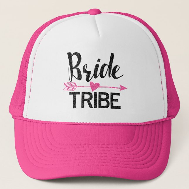 Gorra De Camionero Tribu de novias|Negro y rosa (Anverso)