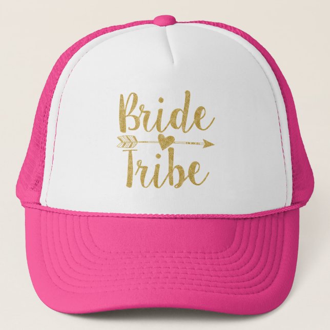 Gorra De Camionero Tribu de novias|Purpurina dorado-Imprimir (Anverso)