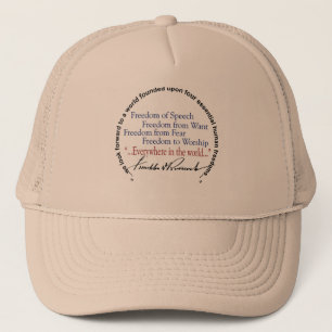 Gorra De Camionero Tributo de las libertades del FDR cuatro