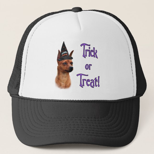 Gorra De Camionero Trick de Pinscher en miniatura (Anverso)