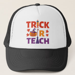 Gorra De Camionero Trick O Enseñanza De Halloween