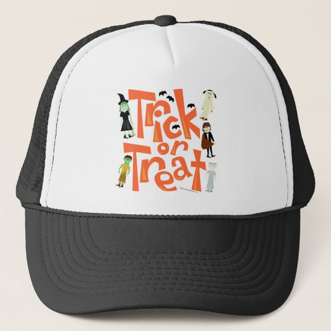 Gorra De Camionero Trick o Treat Fun Character Art Spooky (Anverso)