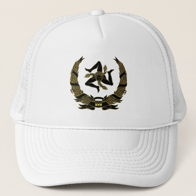 Gorra De Camionero Trinacria siciliana personalizada (Anverso)