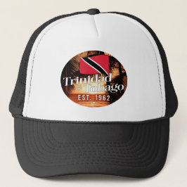 Gorra De Camionero "Trinidad y Tobago Este. Atardecer De 1962" Con Ba