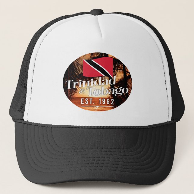 Gorra De Camionero "Trinidad y Tobago Este. Atardecer De 1962" Con Ba (Anverso)