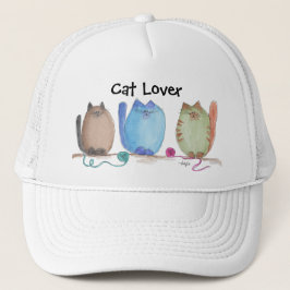 Gorra De Camionero Trío de Gatitos