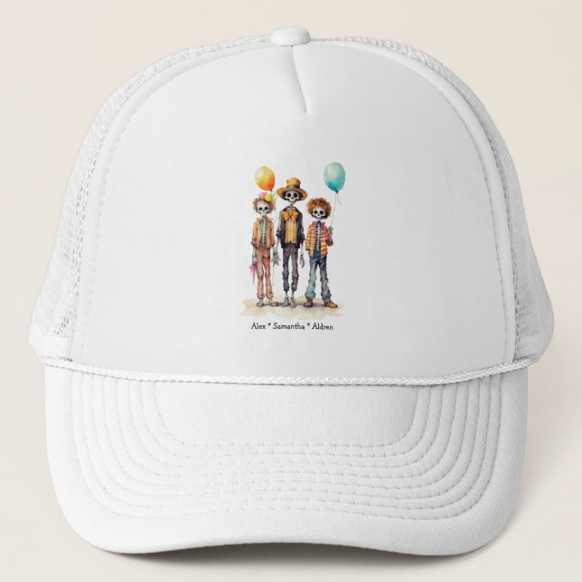 Gorra De Camionero Trio Zombie Pastel Adorable - Halloween Cute (2) (Anverso)