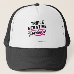 Gorra De Camionero Triple sobreviviente negativa conciencia del cánce
