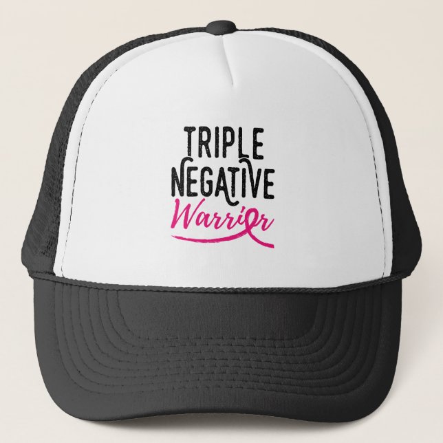 Gorra De Camionero Triple sobreviviente negativa conciencia del cánce (Anverso)
