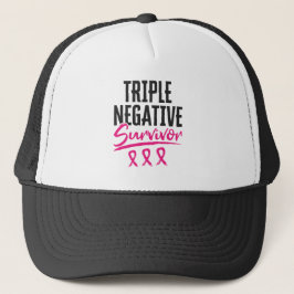 Gorra De Camionero Triple sobreviviente negativo TNBC Cáncer de Mama
